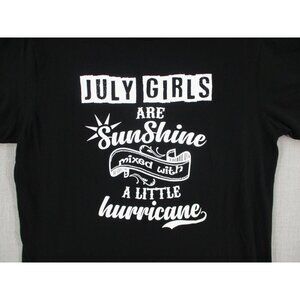 July Girls Sunshine Graphic Tee‎ Black Cotton Large Birthday Gift